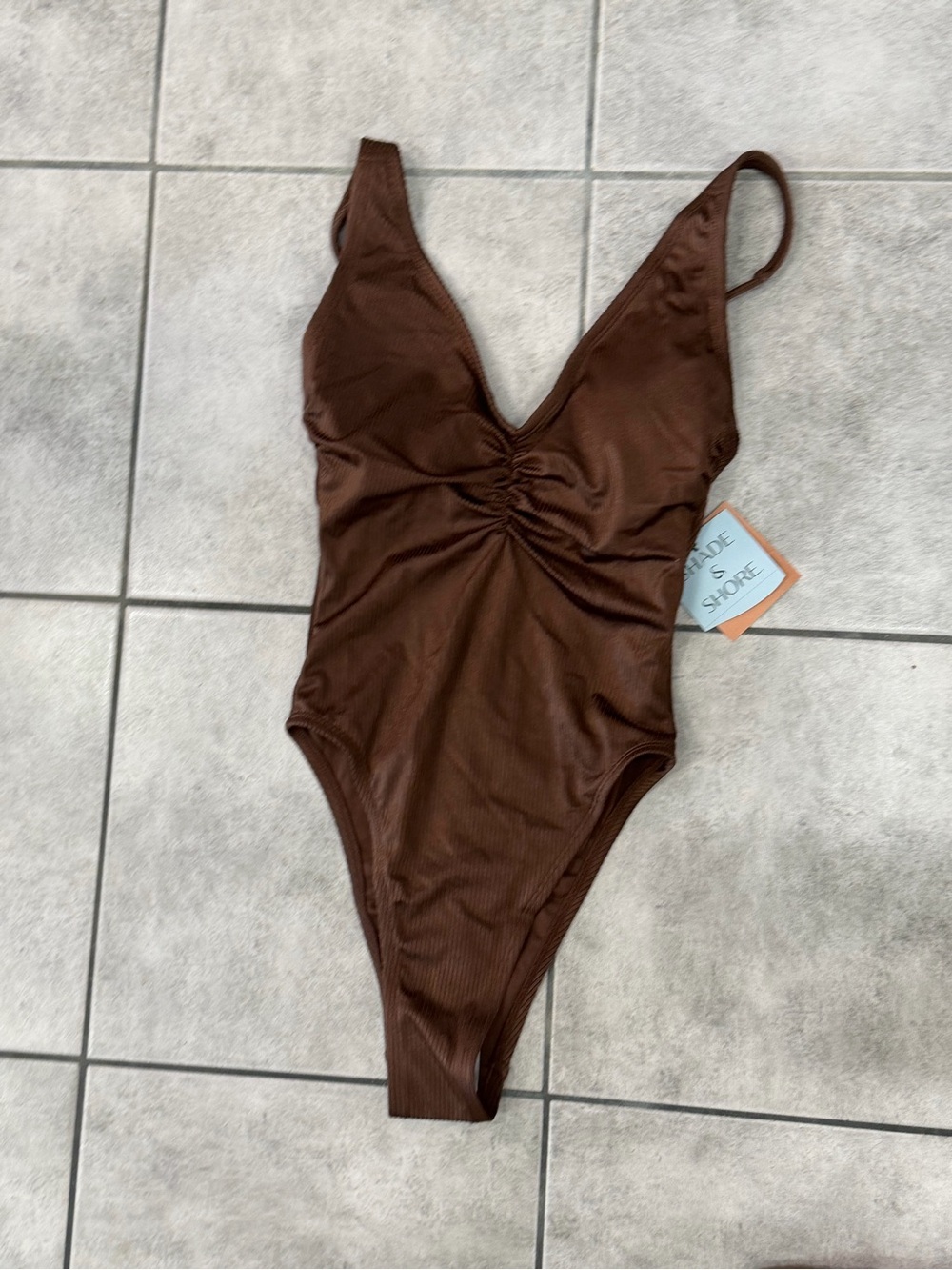 Target Women’s Brown One-Piece Swimsuit